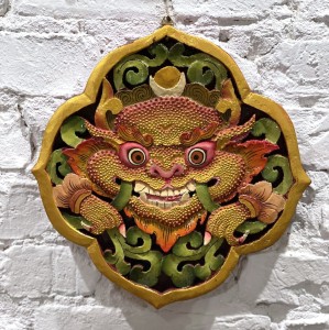 CHEPPU płaskorzeźba do powieszenia / buddyjski strażnik / Nepal