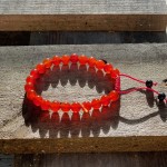 Bransoletka  / agat czerwony / regulowana / Nepal