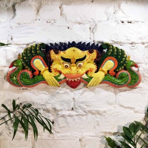 Płaskorzeźba drewniana / Cheppu / 41 x 15 cm / z Nepalu