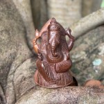 Ganesha posążek drewniany / Sri Lanka /  15 cm