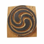 Drewniany stempel z Nepalu / 4 x 4 x 2 cm