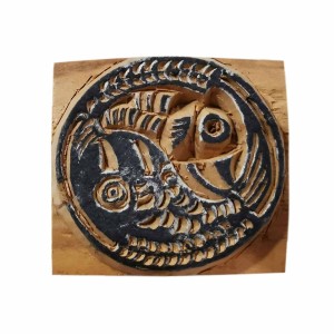 Stempel drewniany z Nepalu / 4 x 4 x 2 cm