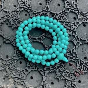 Mala buddyjska 108 / turkus / kulki 8 mm / Nepal