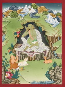 MILAREPA / 58x44 cm / Thanka buddyjska z Nepalu / ręcznie malowana