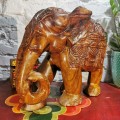 Duży Ganesha / słoń / rzeźbiony ręcznie / wysokość 34 cm / Sri Lanka