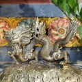 Świecznik / smok / mosiądz / wysokość 12 cm / Nepal