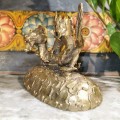 Świecznik / smok / mosiądz / wysokość 12 cm / Nepal