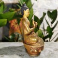 Posążek Vairocana Buddha / mosiądz / wysokość 10 cm / Nepal