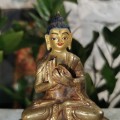 Posążek Vairocana Buddha / mosiądz / wysokość 10 cm / Nepal
