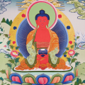 Thanka Buddha Amitabha / 59 x 46 cm / Nepal / ręcznie malowana