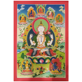 Obraz na płótnie Chenrezig / 83.5 x 58 cm / Nepal / ręcznie malowana