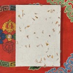 Notes 32x22cm około A4 papier czerpany lokta ZATOPIONE PŁATKI KWIATÓW