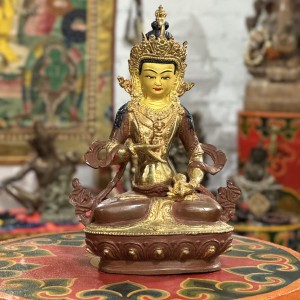 Posążek Vajrasattva / mosiądz pozłacany /  22 cm / handmade in Nepal