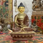 Posążek Budda Amitabha / mosiądz pozłacany / 21 cm / nepalskie rękodzieło