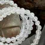 Mala buddyjska / kryształ górski lodowy / 108 korali / 7,5 mm / Nepal