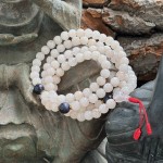 Mala buddyjska 108 z licznikami / kwarc + noc Kairu / kulki 8 mm