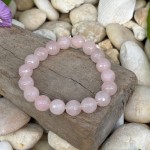 bransoletka orientalna z różowego kwarcu 10mm / Indie / handmade 