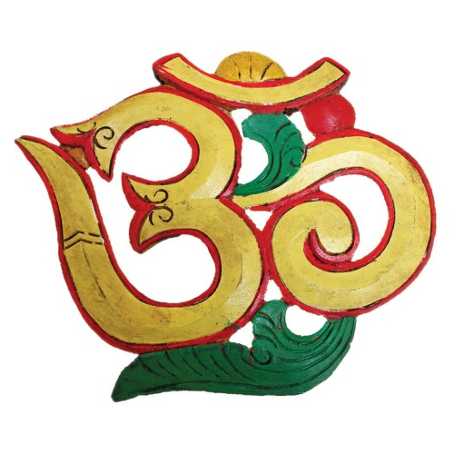 Symbol Om żółty 19x 22,5cm Mantra Buddyzm