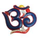 Symbol Om niebieski 19cm Mantra Buddyzm
