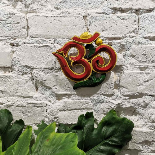 Symbol Om czerwony 16x17cm Mantra Buddyzm.jpg
