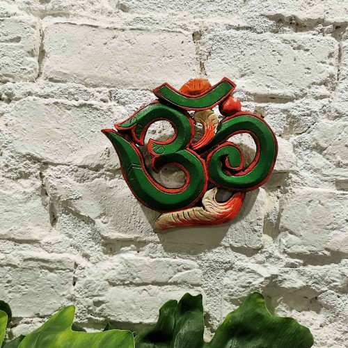 Symbol Om zielony 16x17cm Mantra Buddyzm.jpg
