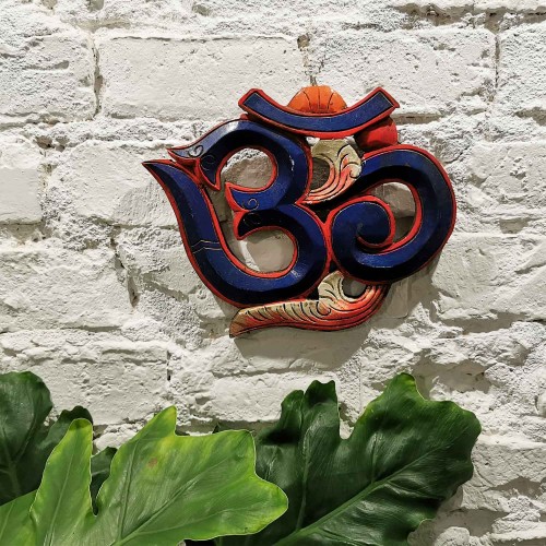 Sylaba Om niebieska 23x20cm Mantra Buddyzm.jpg