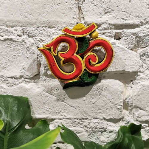 Symbol Om czerwony 10x12cm Mantra Buddyzm.jpg