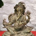 Posążek z mosiądzu 16cm Ganesza Buddyzm Hinduizm 2.jpg