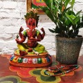 Posążek Ganeszy Buddyzm Hinduizm wysokość 31cm ceramiczny