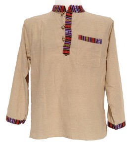 Nepal Style @ koszula beżowa roz. S bawełna 